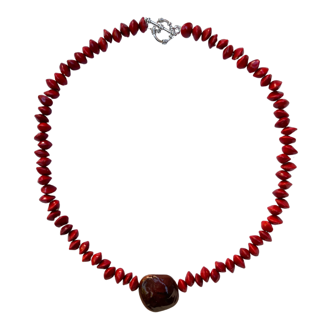 Sandlewood Seed Pendant Necklace by Michelle Weare