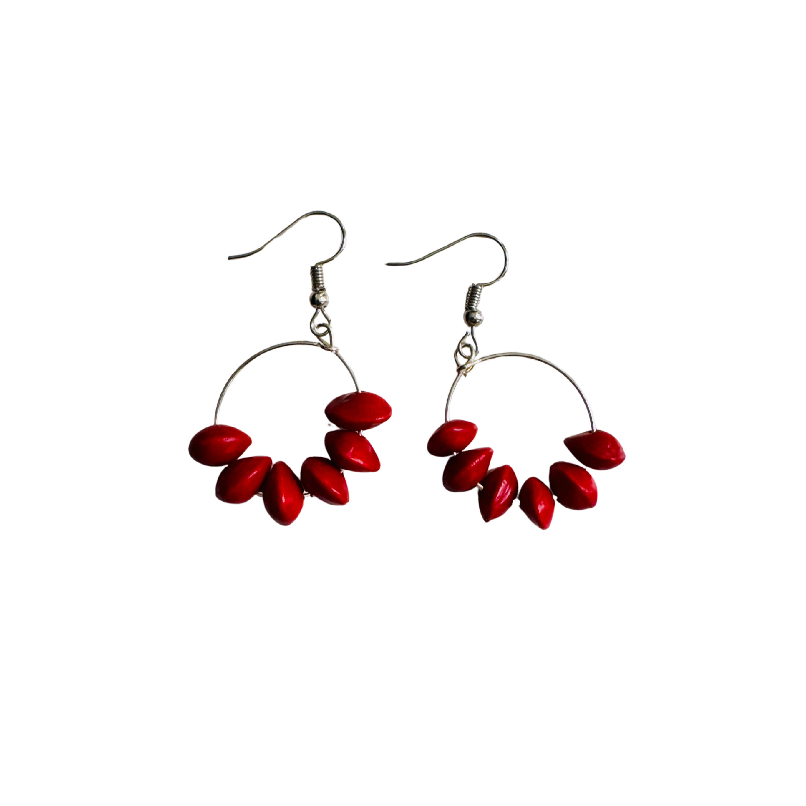 Sandlewood Seed Circle Earrings by Michelle Weare
