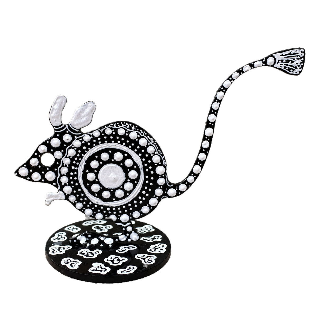 Hopping Mouse Metal Sculpture