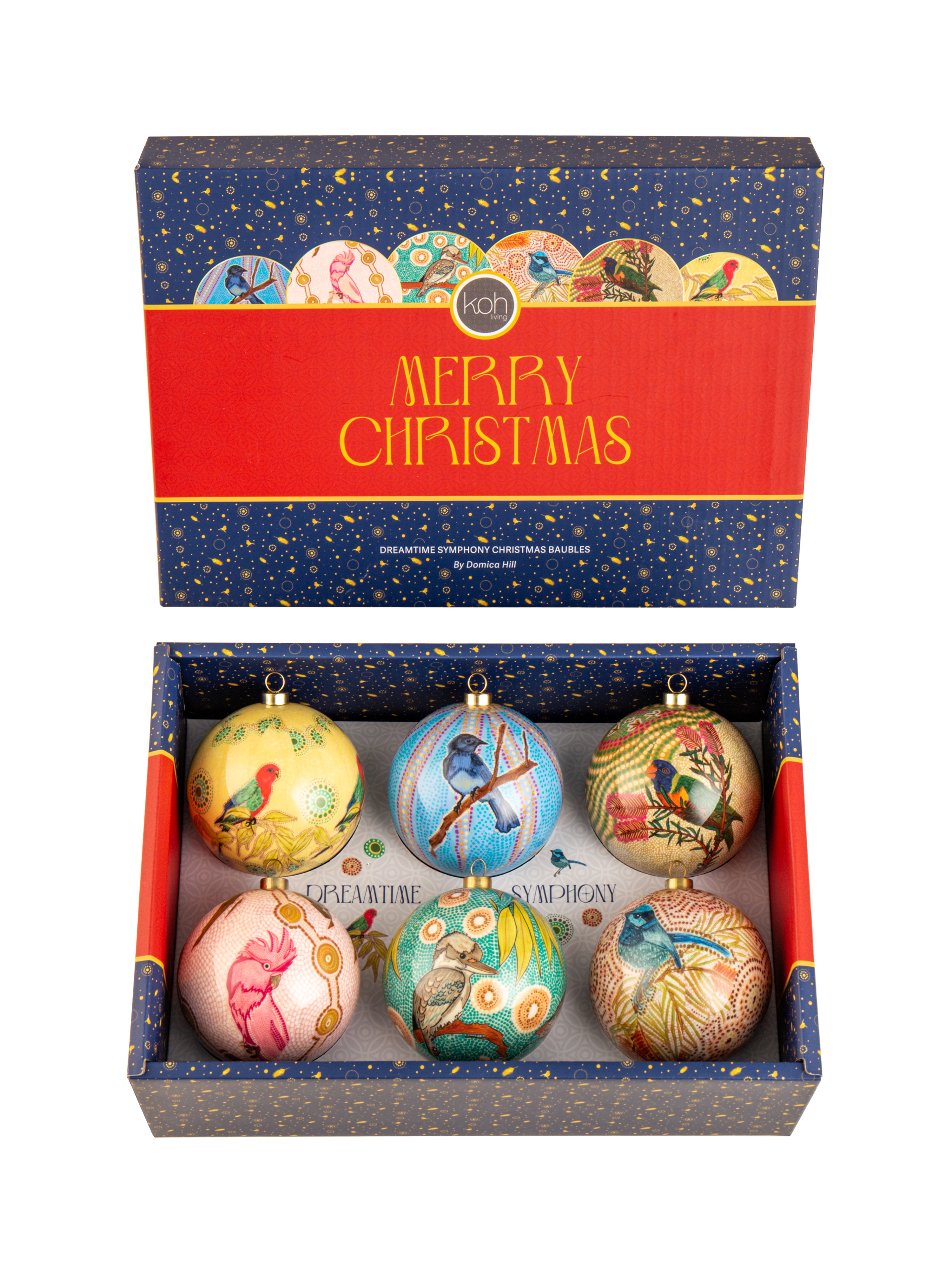 Aboriginal Dreamtime Symphony 6 Pack Baubles