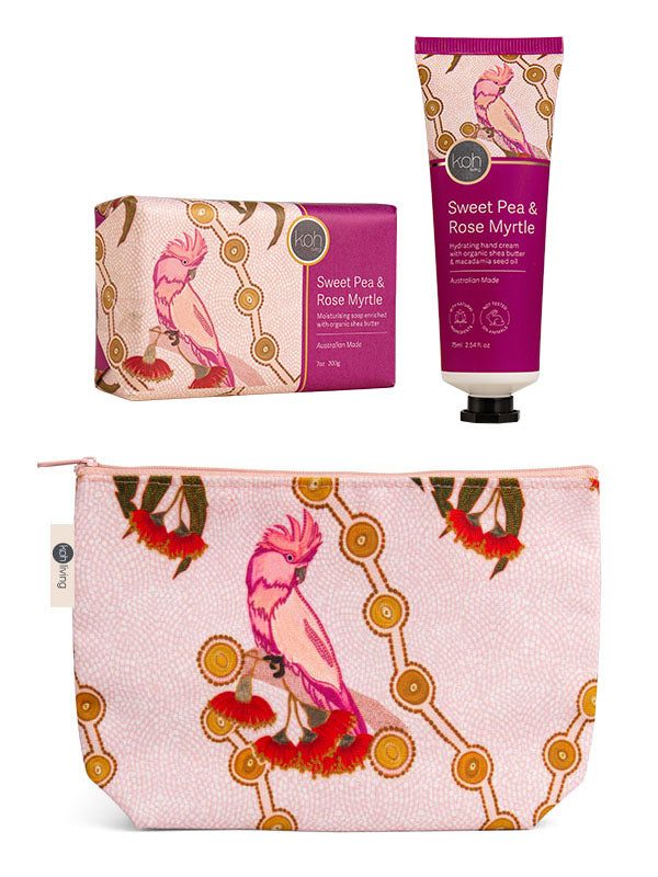 Aboriginal Sweet Pea & Rose Myrtle Hand & Body Gift Set
