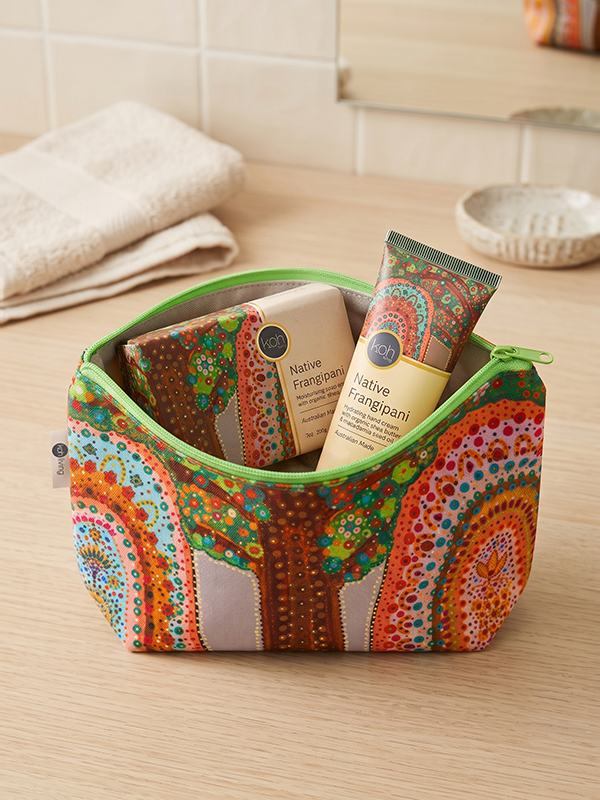 Tree of Life artwork cosmetic bag by Jacinta-rai