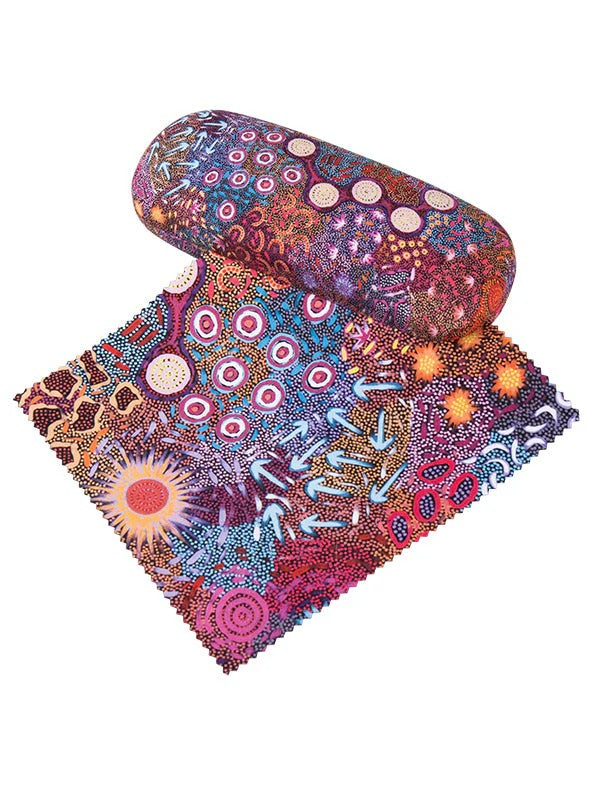 Aboriginal Women's Dreaming Glasses Case and Lens Cleaner Set