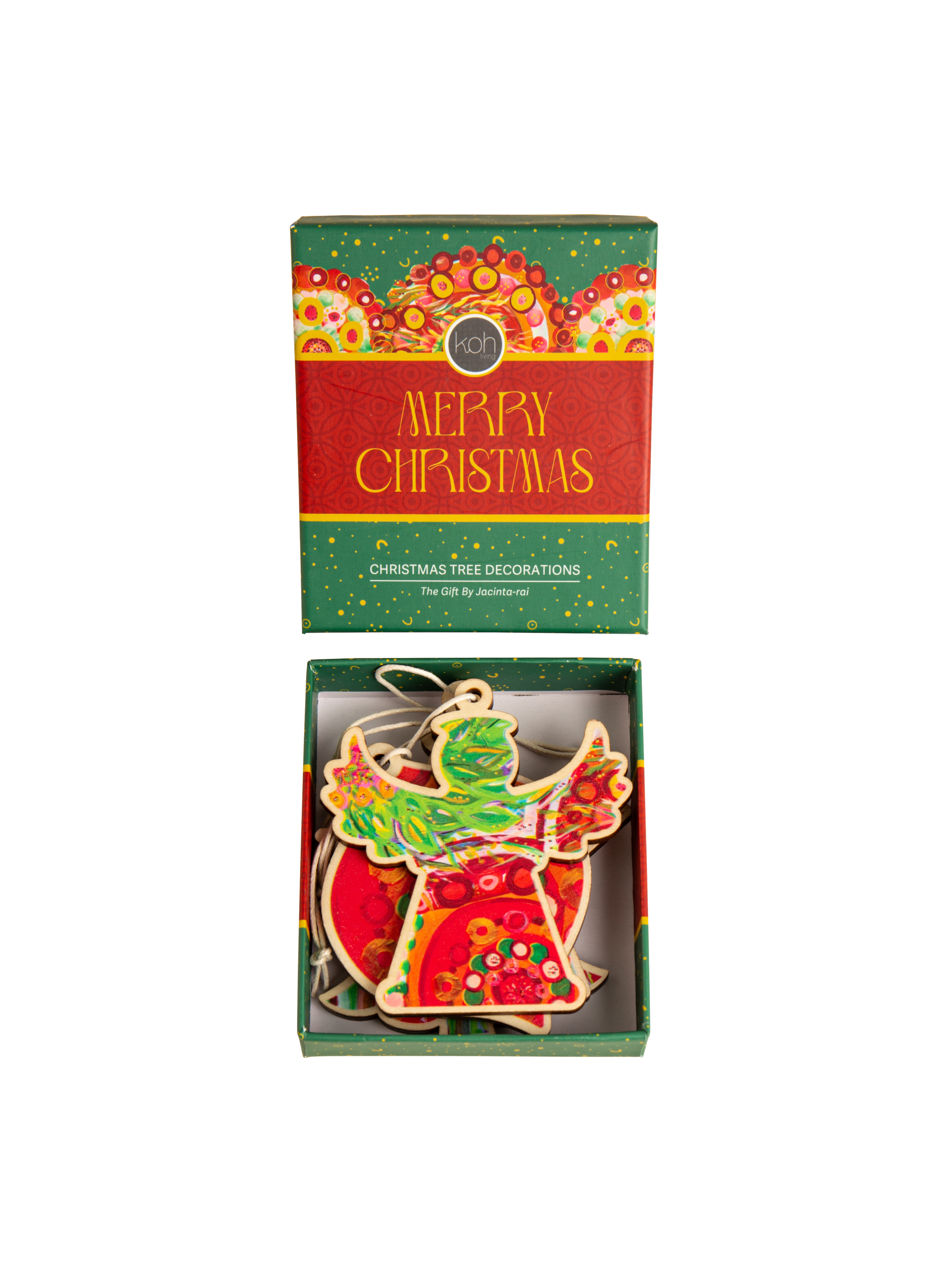 Aboriginal The Gift 4 Pack Christmas Decorations