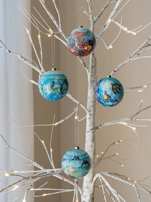 Aboriginal Under the Sea 4 Pack Baubles