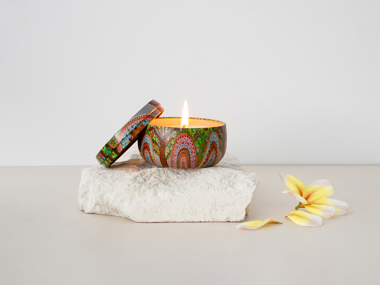 Aboriginal Scented Native Frangipani Candle Tin
