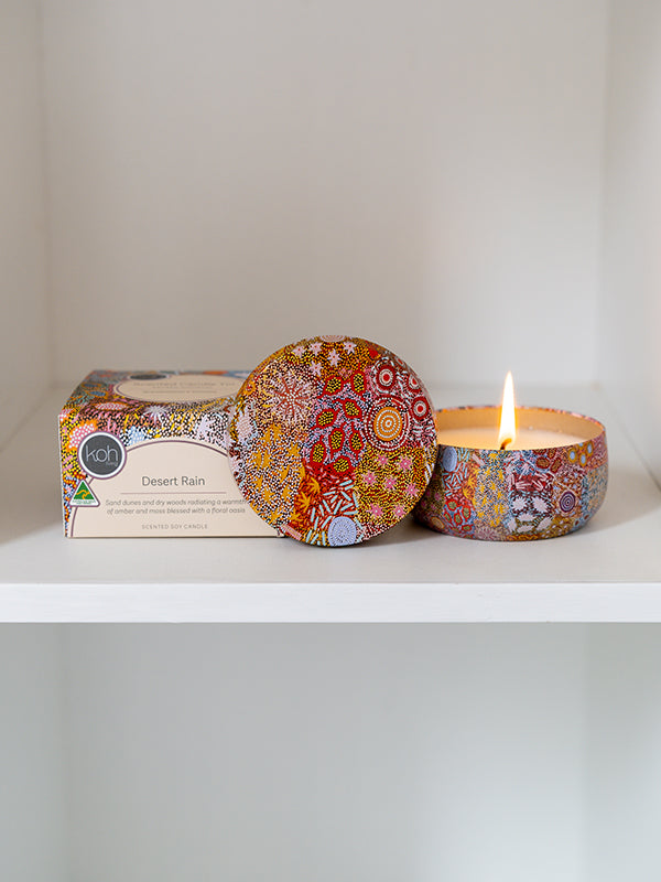 Aboriginal Scented Mango & Macadamia Candle Tin
