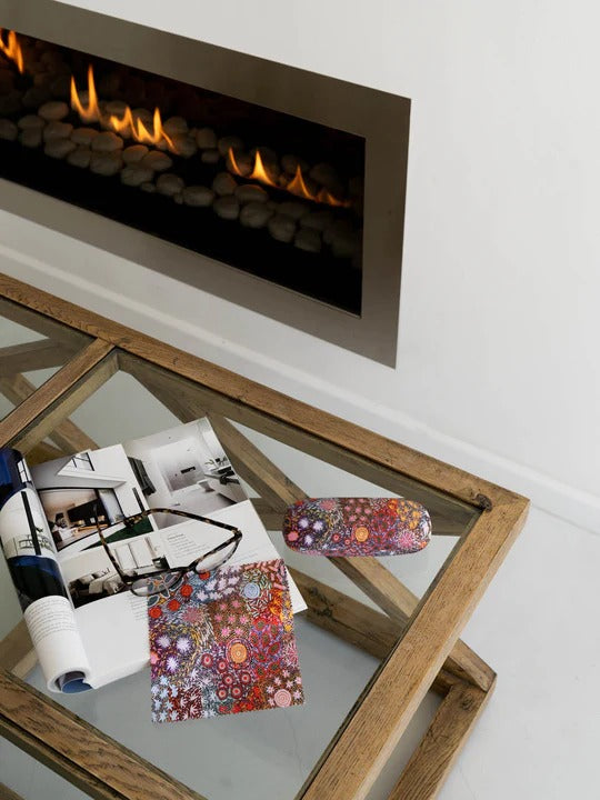 Aboriginal Grandmother's Country Glasses Case and Lens Cleaner Set