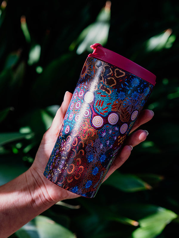 Aboriginal Women's Dreaming Stainless Steel Travel Mug