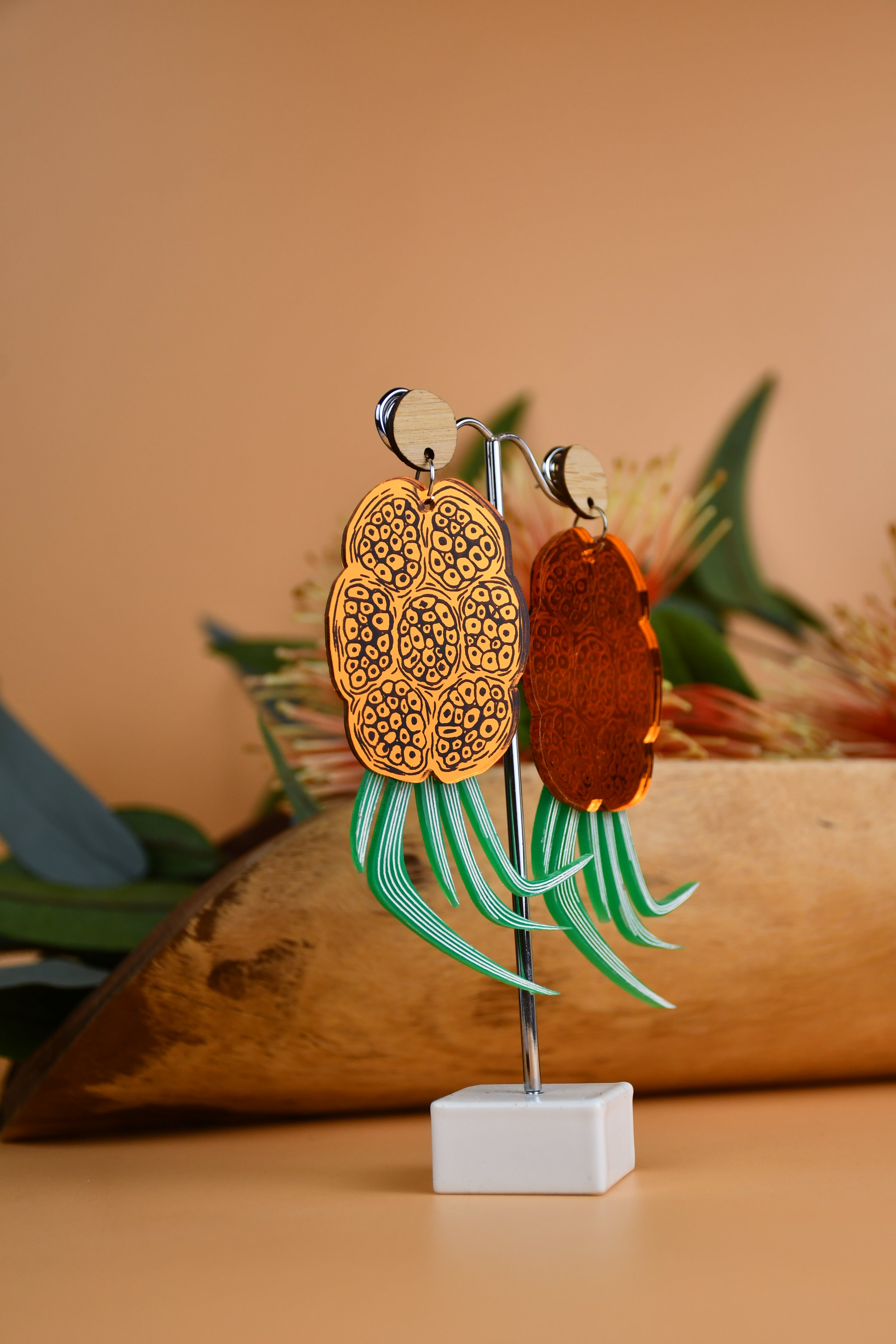 Pandanus Earrings by Nagula Jarndu