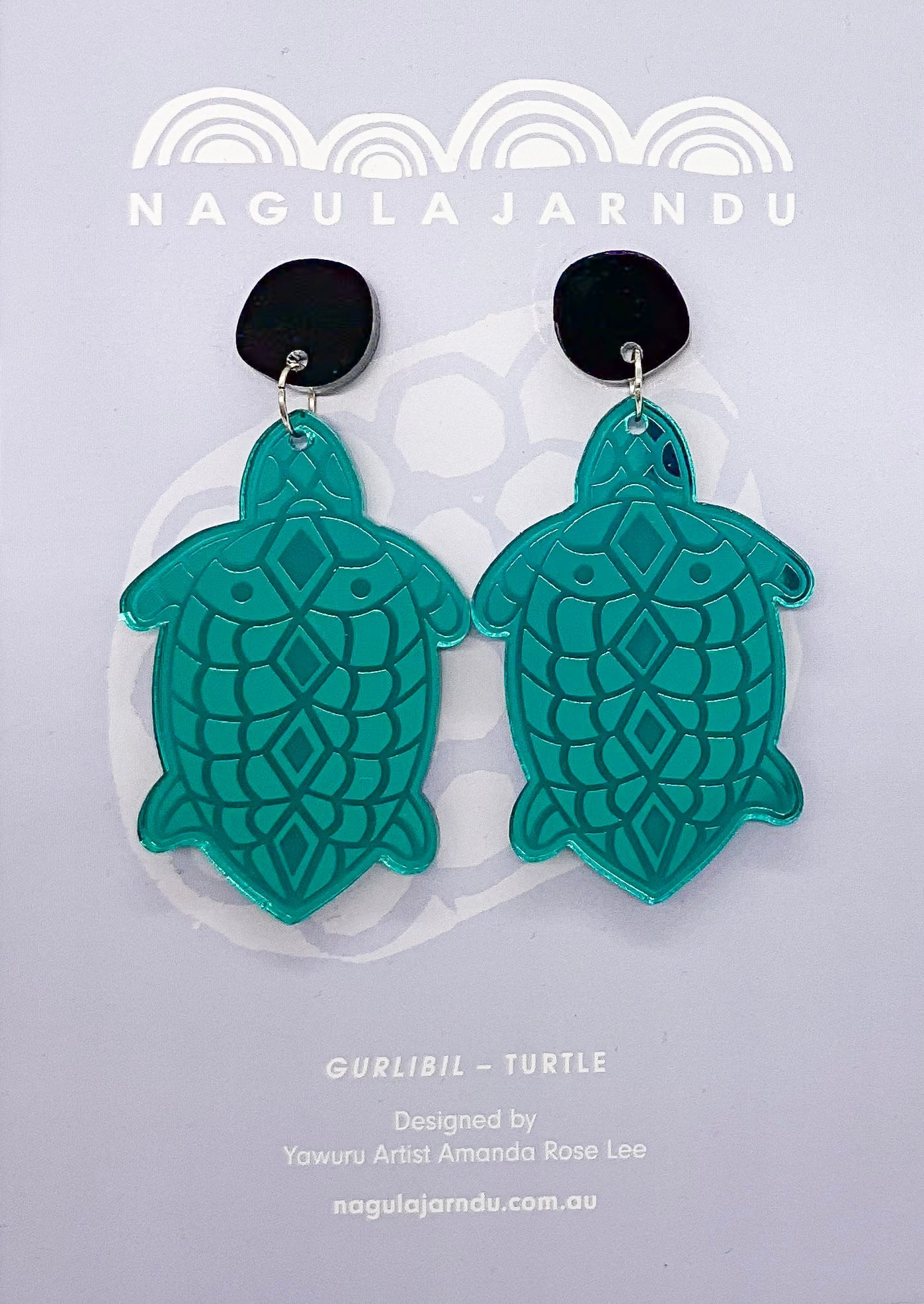 Gurlibil - Turtle earrings by Nagula Jarndu