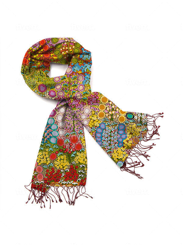 Aboriginal Wild Flowers Scarf