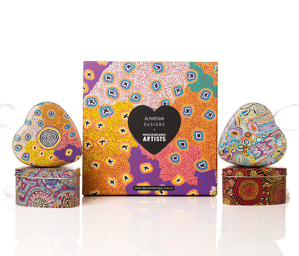 4 Pack Heart Shaped Tins