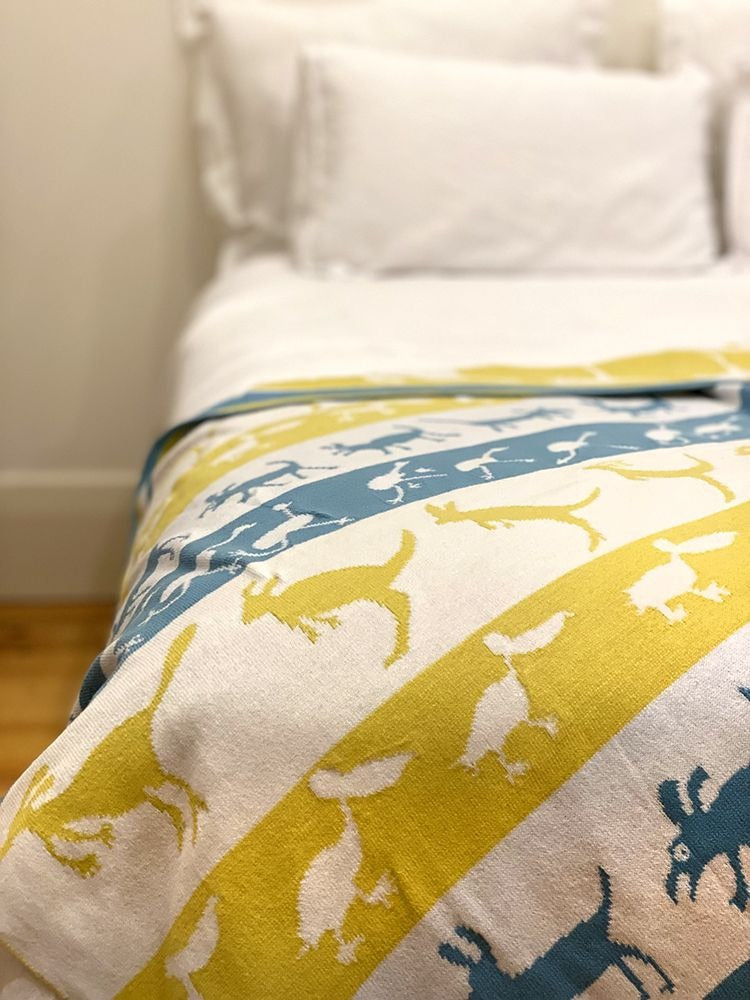 Baby Blanket 80 x 100cm Cotton- Yellow