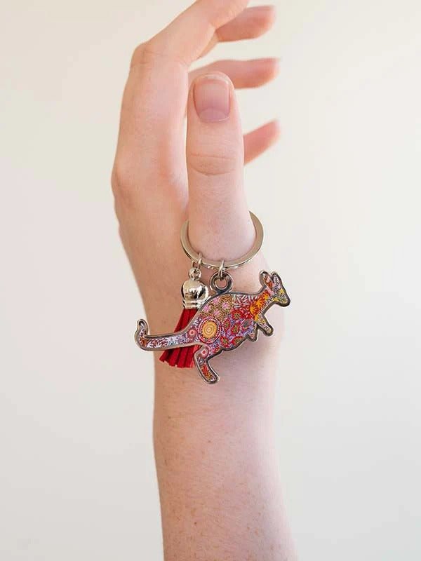 Aboriginal Grandmothers Country Kangaroo Keyring