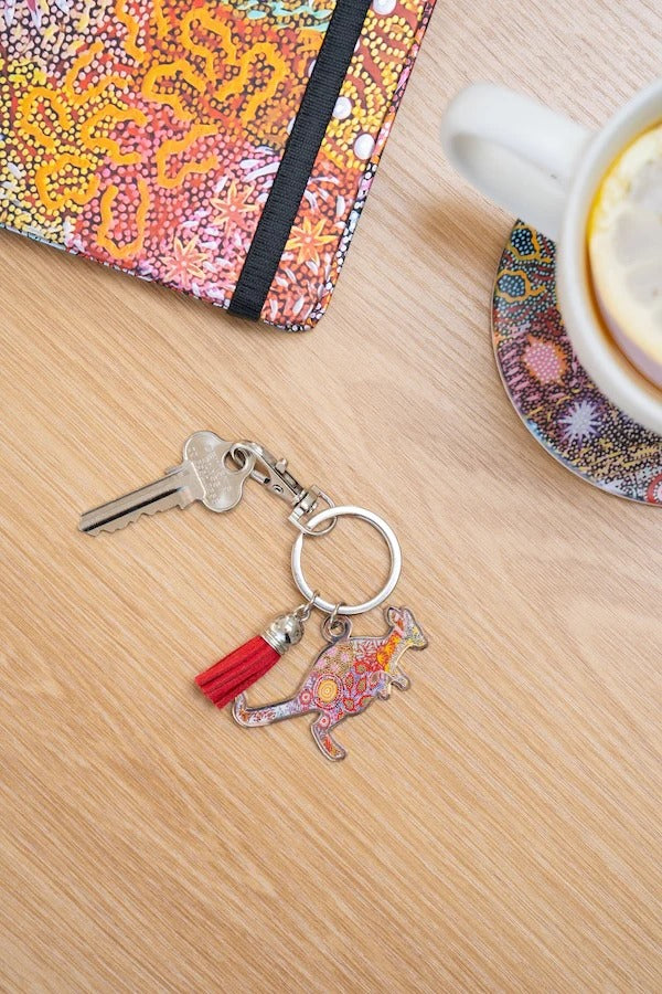 Aboriginal Grandmothers Country Kangaroo Keyring