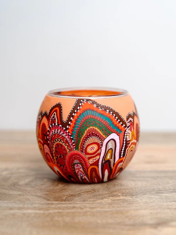 Aboriginal Home tealight candle holder