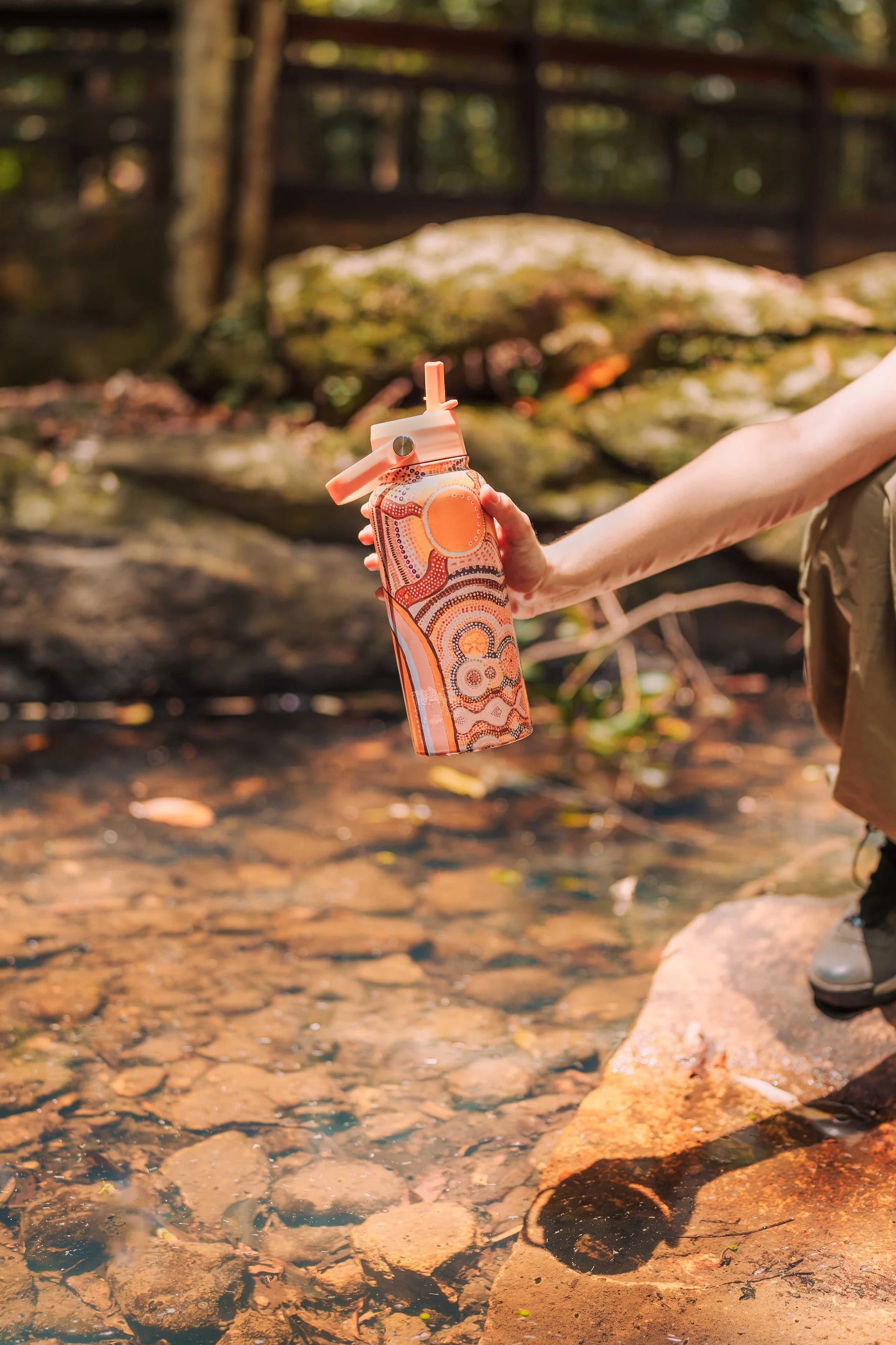 Aboriginal Journeys in the Sun 1l stainless steel water bottle