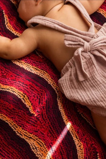 Aboriginal Muslin Baby Wrap - Shifting Sands
