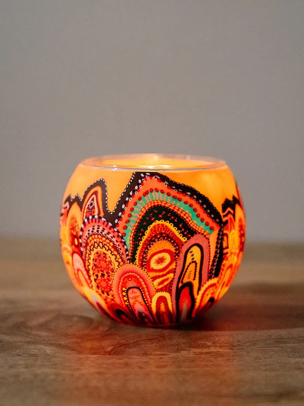 Aboriginal Home tealight candle holder