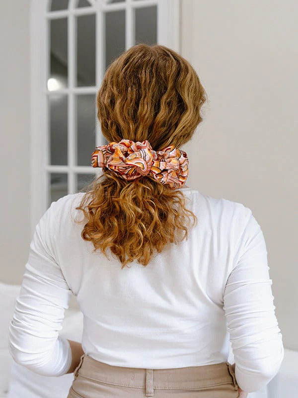 Aboriginal Journeys in the Sun Hair Scrunchie Large