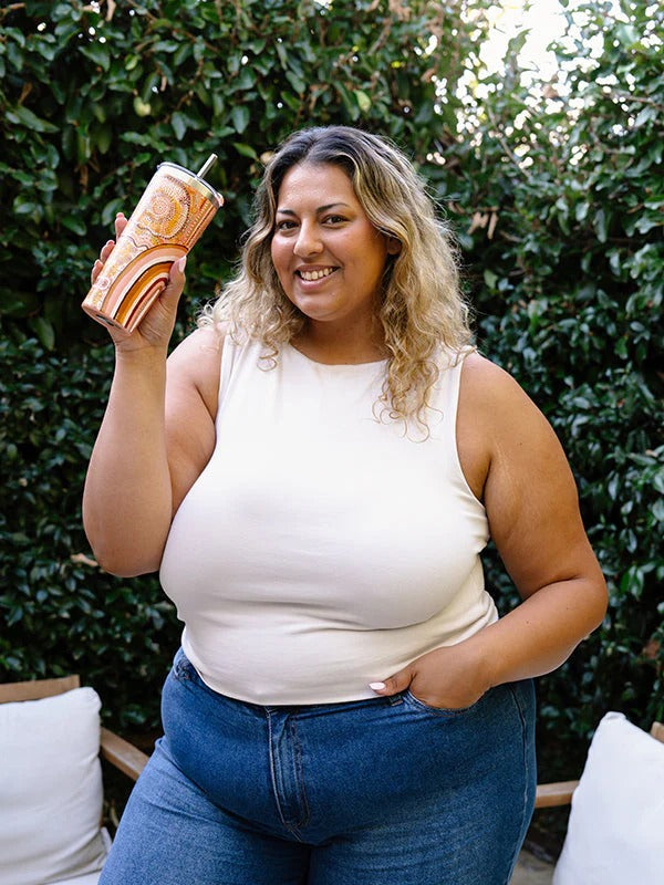 Aboriginal Journeys in the Sun Stainless Steel Tumbler 680ml