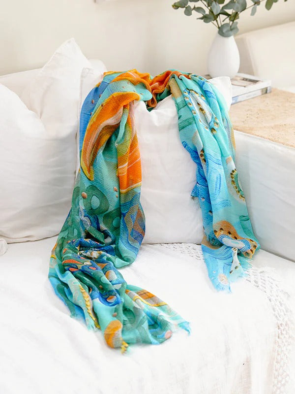 Aboriginal Hooked Rectangle Scarf