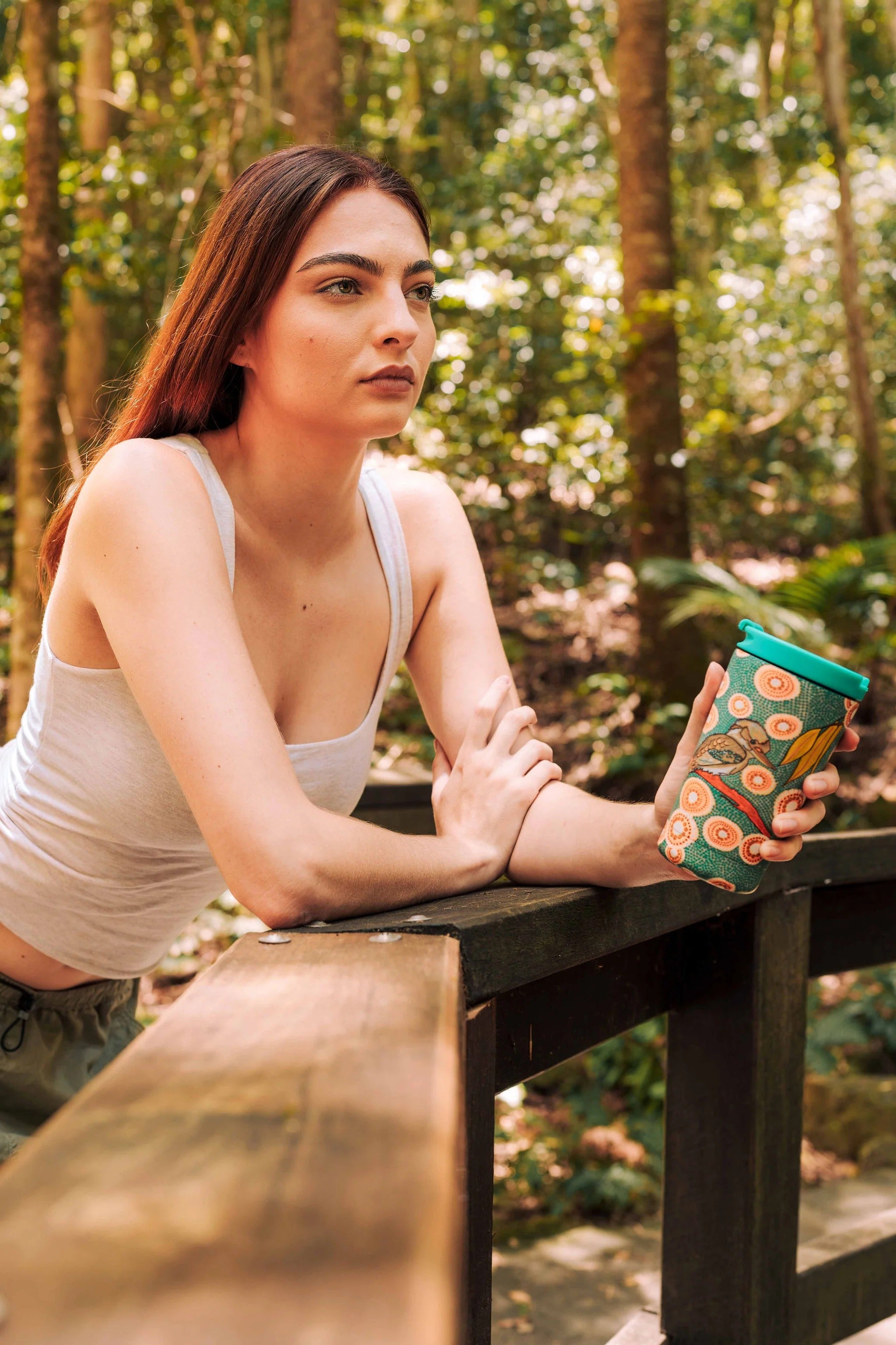 Aboriginal Kookaburra Stainless Steel Travel Mug