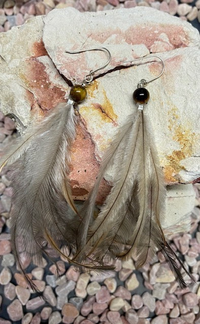 Dirriwang Emu Feathers with Semi Precious Stone