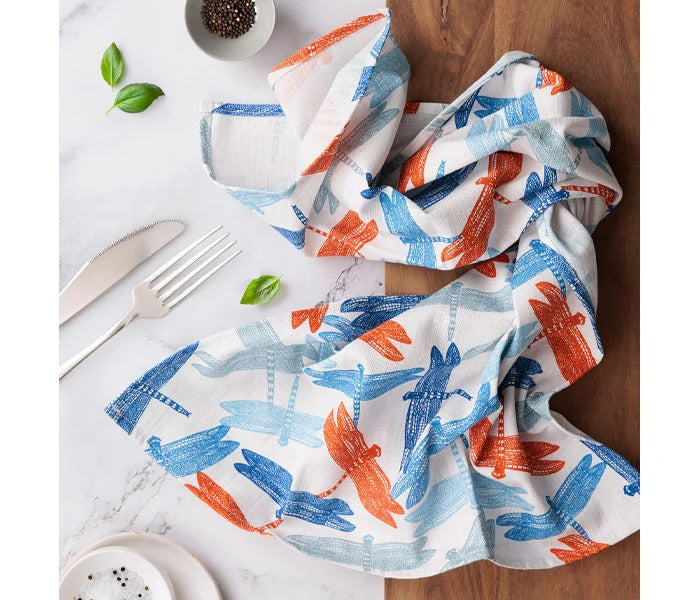 Sheryl J Burchill Tea Towel Dragonfly