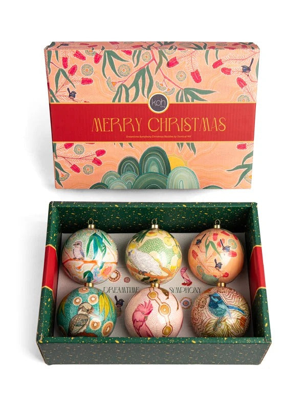 Aboriginal Dreamtime Symphony 6Pack Baubles New