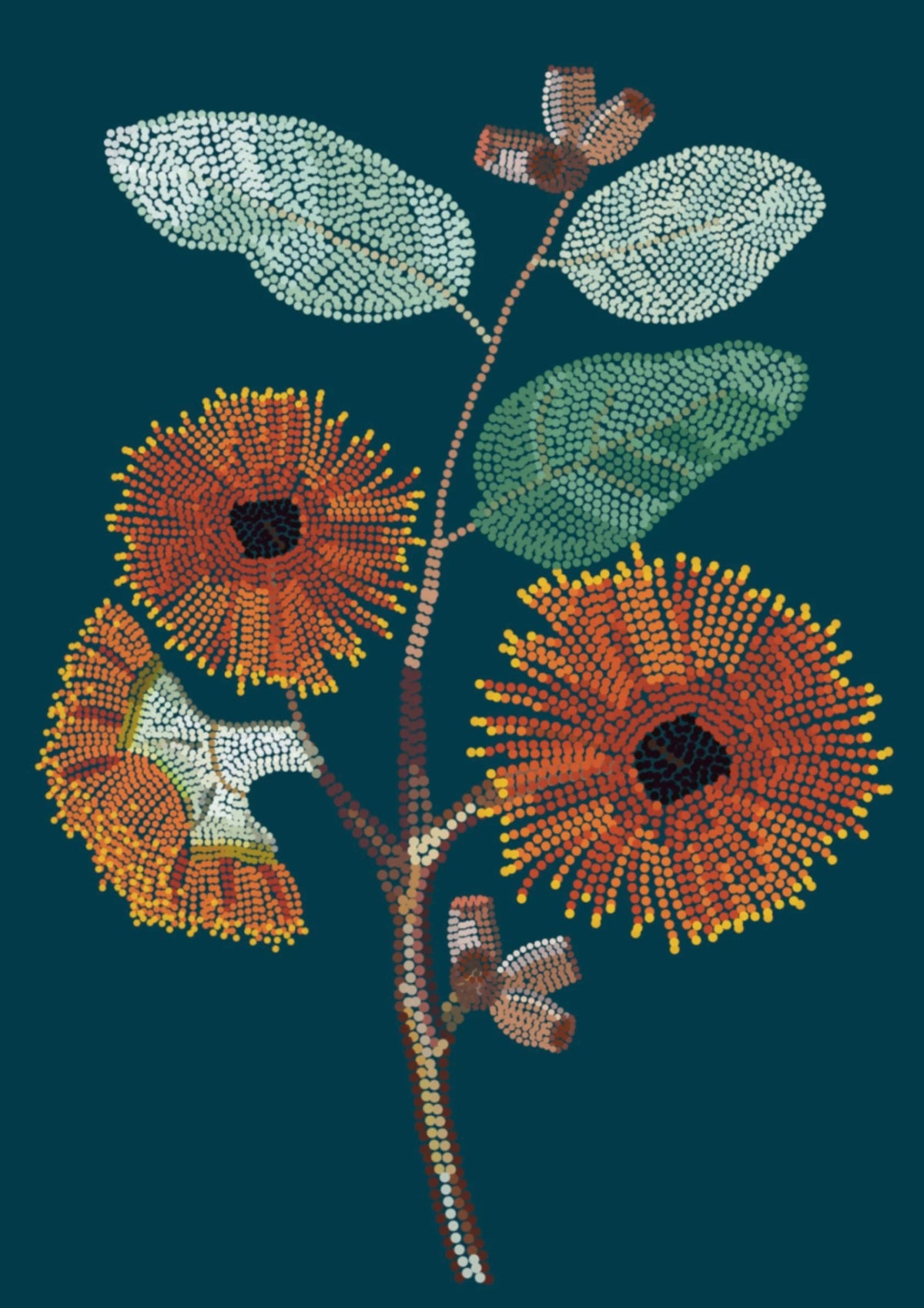 Aboriginal Art Print - Eucalyptus A3