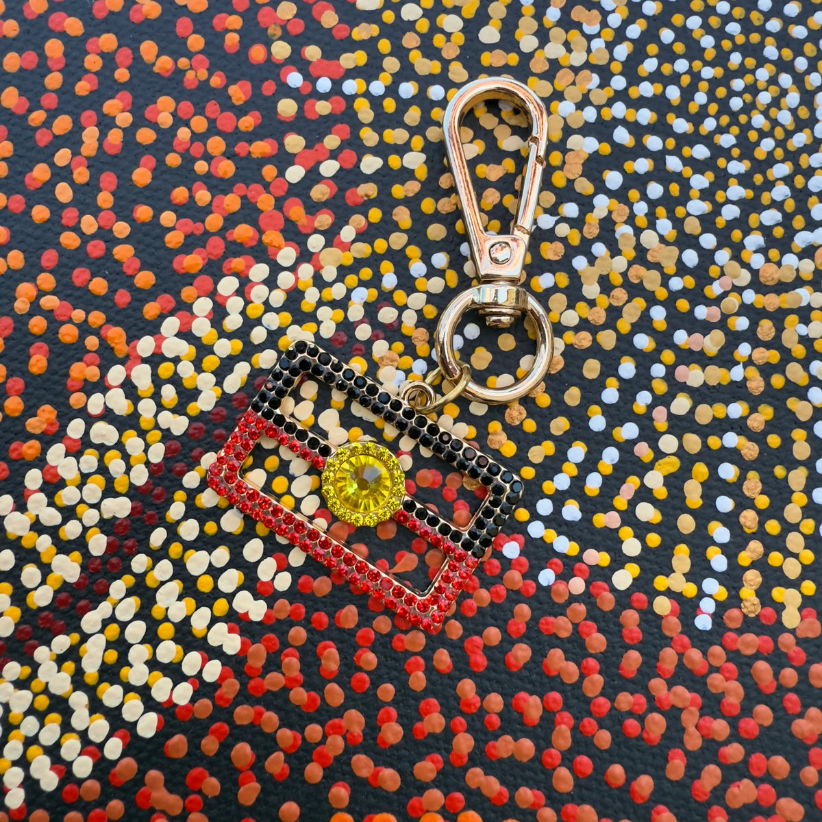 Aboriginal Flag Keyring - Black, Red and Yellow