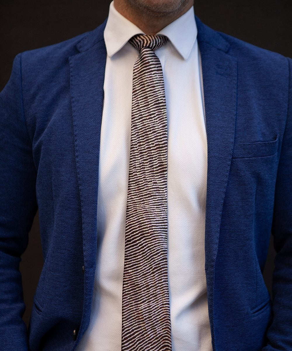 Untitled Tie by Yukultji Napangati