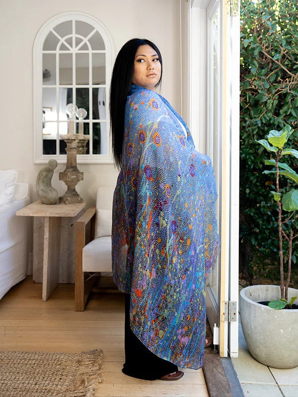 Aboriginal Morning Mist Rectangle Scarf