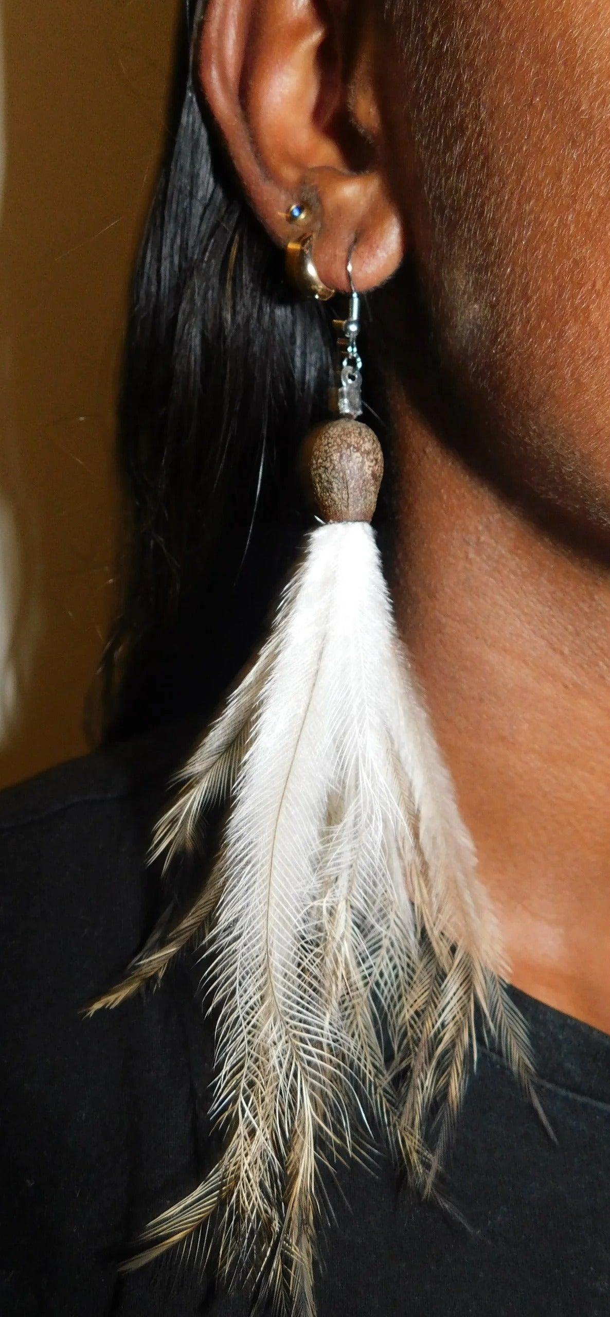 Gumnut & Emu Feather Earrings