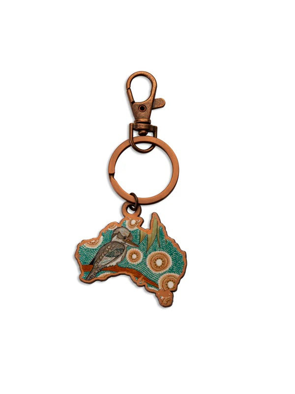 Aboriginal Kookaburra Australia Keyring