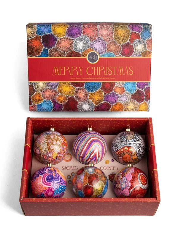 Aboriginal Sacred Country 6Pack Baubles New