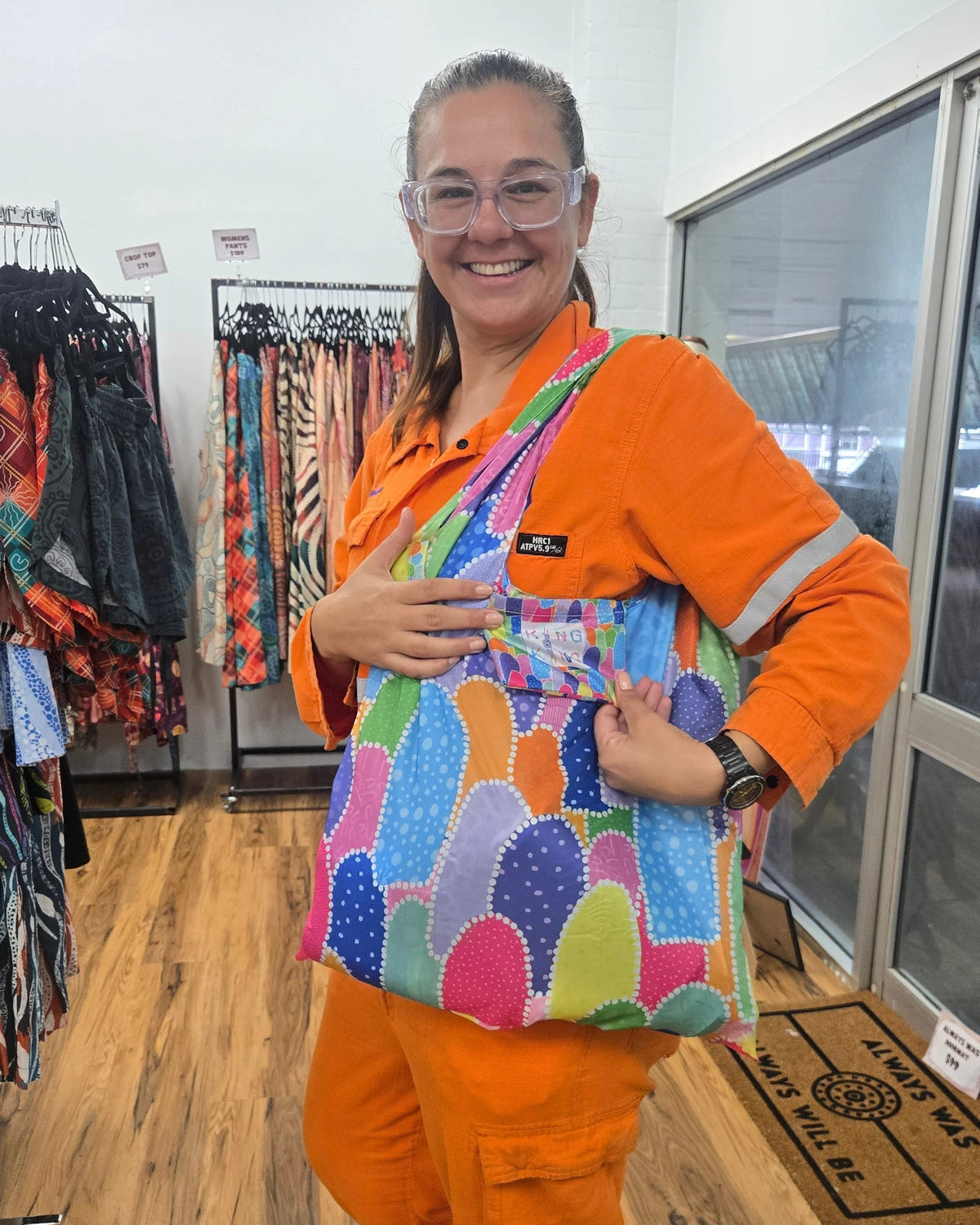 Aboriginal Art Reusable Shopping Bag - Larrakia