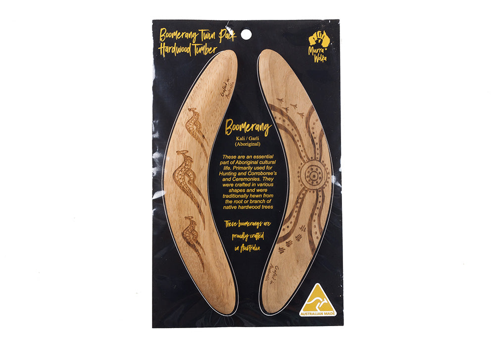 Hand Burnt Boomerang - 2 Pack