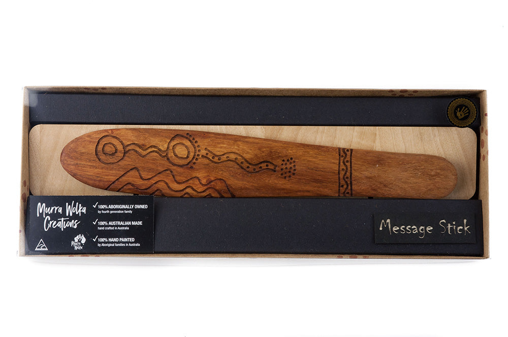 Fire Dreaming Message Stick with Display Stand