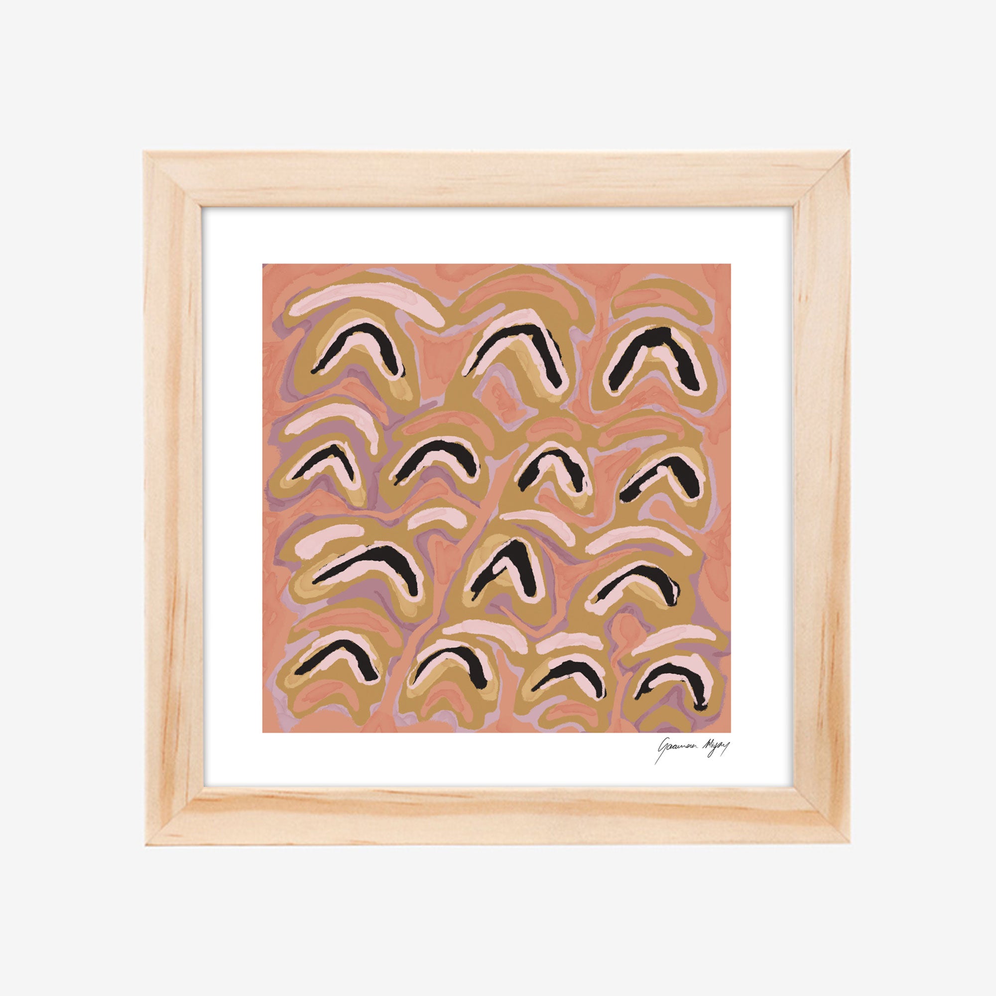 Framed Print 8×8″ - Giinbal (Orange)