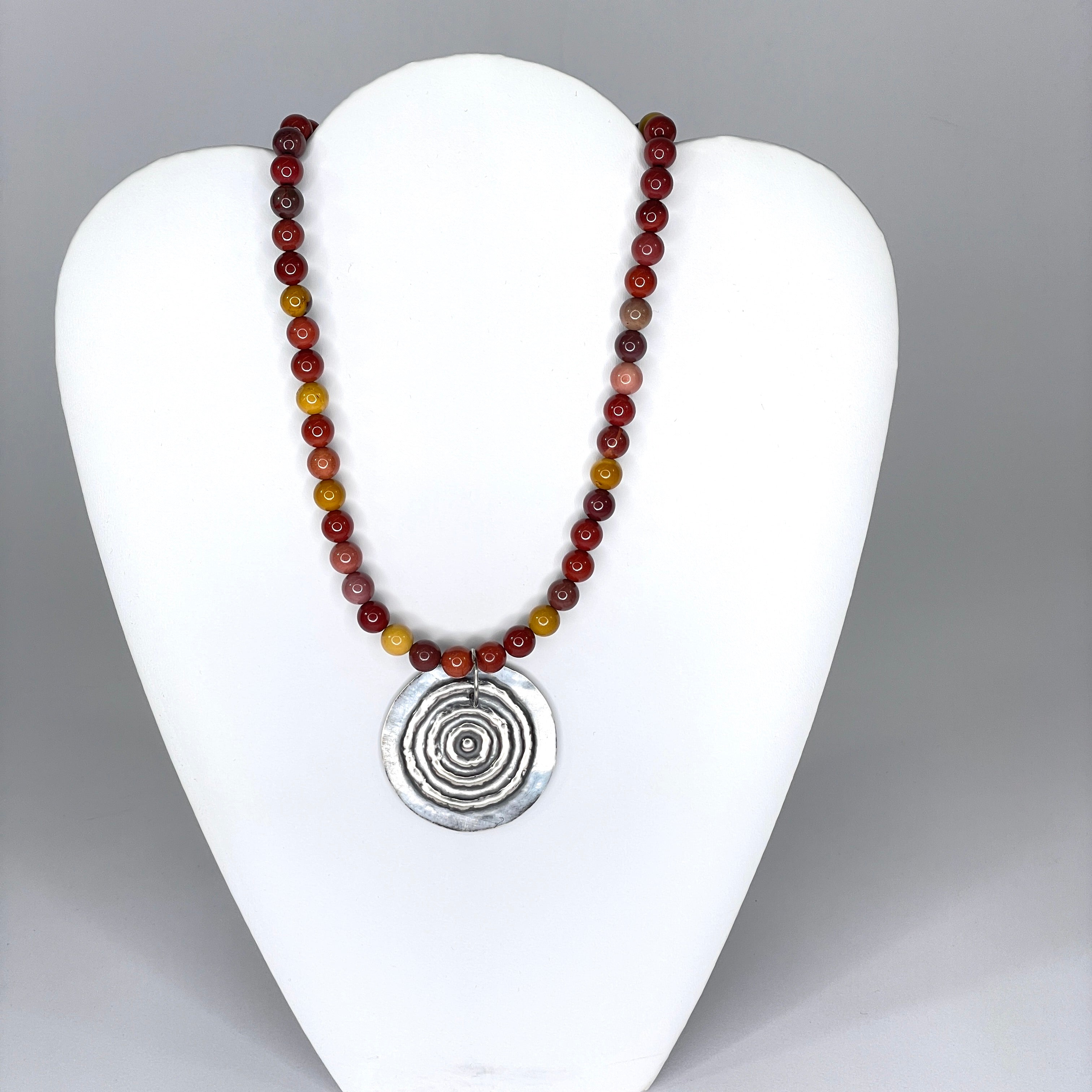 Ngulbuman, "Large Waterhole" Mookaite Necklace by Sonia Pallett