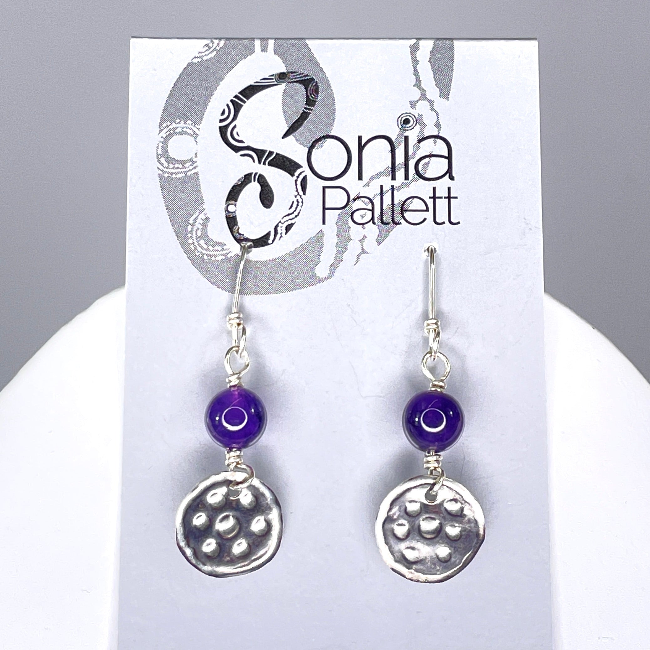 Stars" Miima, Giralang Amethyst Earrings by Sonia Pallett