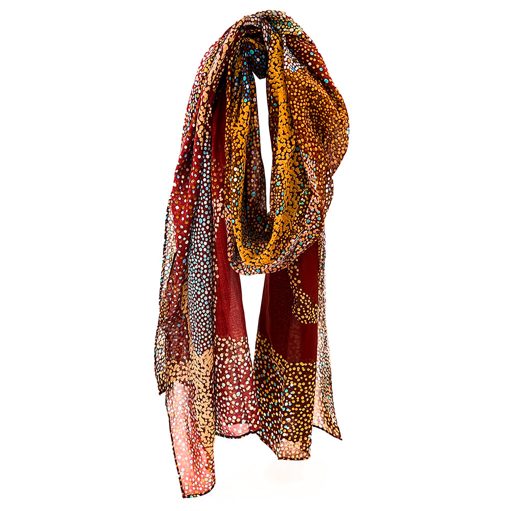 Organic Cotton Scarf by Lynette Nangala Brown