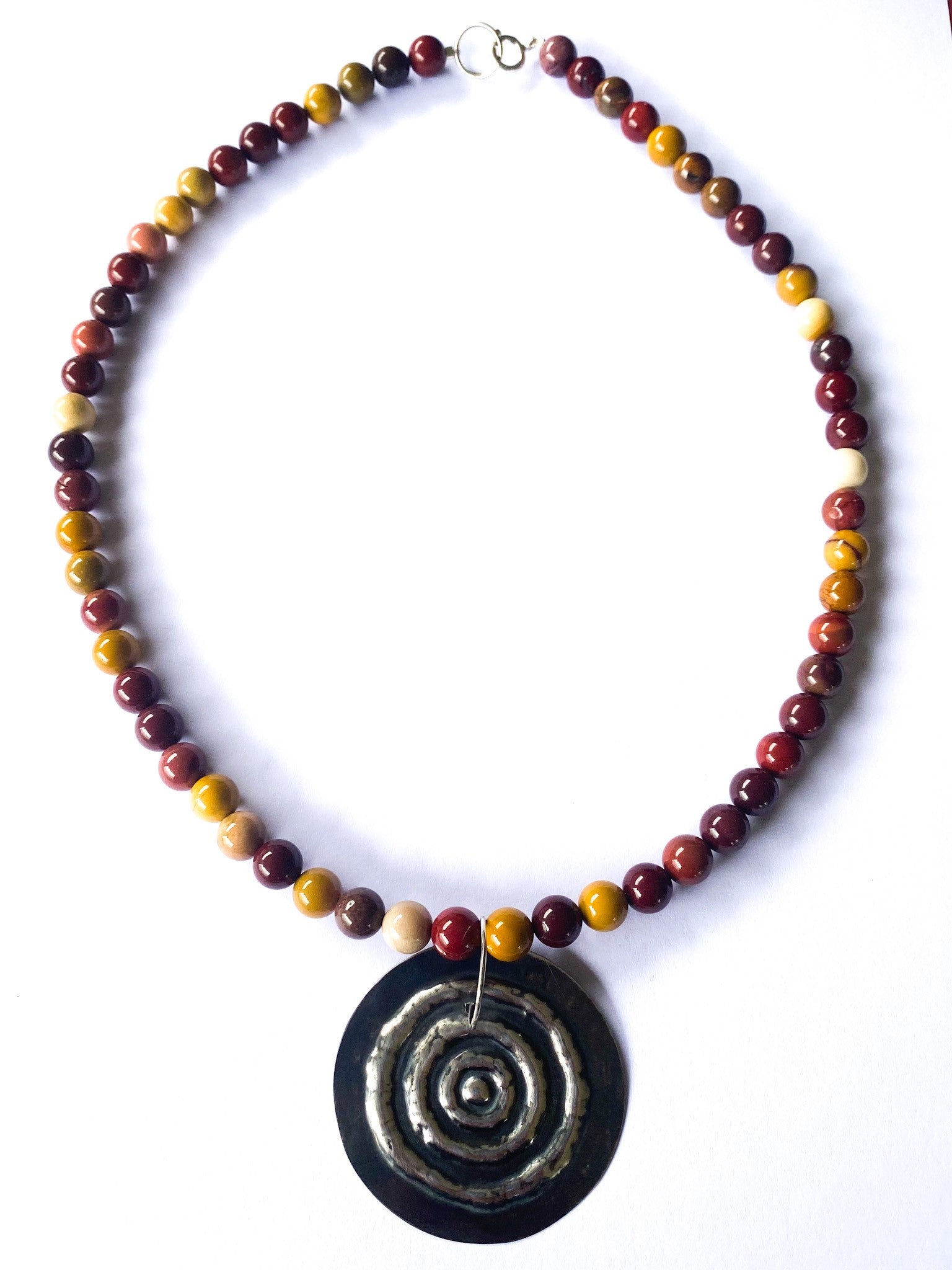 Ngulbuman, "Large Waterhole" Mookaite Necklace by Sonia Pallett