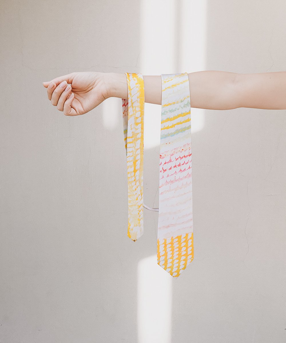 Ngurra Silk Tie by Bugai Whyoulter x One Of Twelve