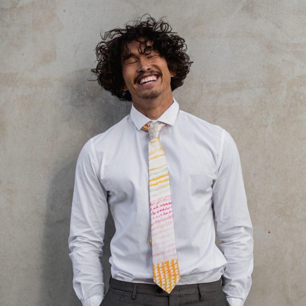 Ngurra Silk Tie by Bugai Whyoulter x One Of Twelve