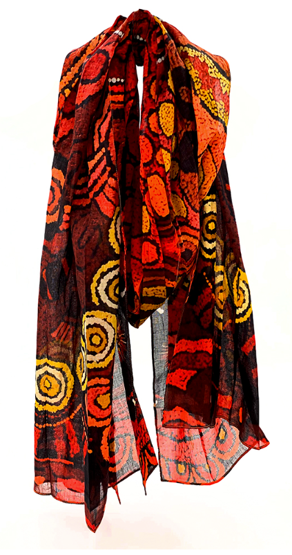 Organic Cotton Scarf by Damien and Yilpi Marks