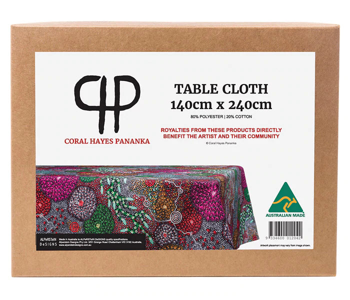 Table Cloth 140 x 240 cm by Coral Hayes Pananka
